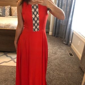 Tomato Red Maxi Dress